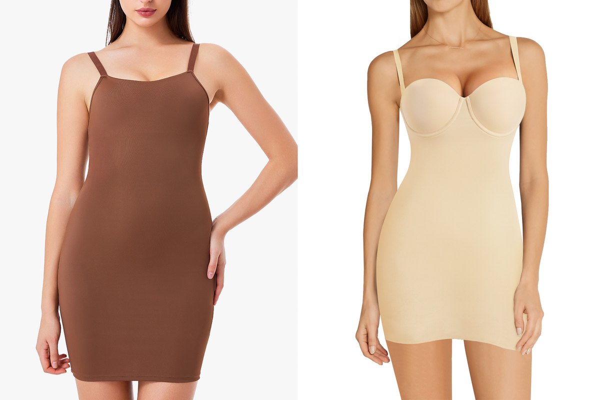 Private label shapewear slip style from a manufacturer catalog ready for branding customization