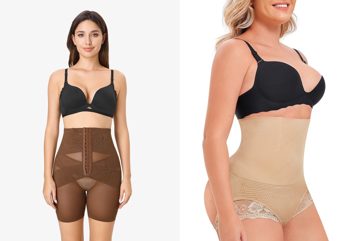 Seamless control panties made from high elasticity nylon spandex knit with smooth no-show edges
