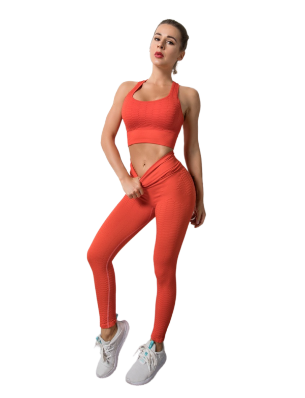 New peach buttocks yoga suit ladies cross-border seamless spring and summer long pants bra sports suit