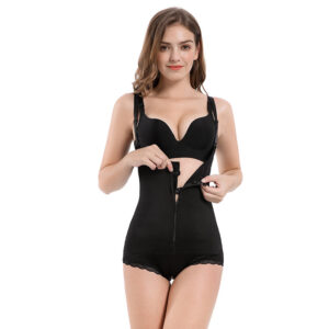 Rubber one-piece bodysuit women’s zipper corset postpartum abdominal body sculpture shapewear wholesale