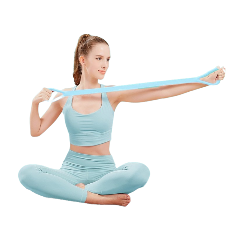 The new tensioner yoga auxiliary household elastic band fitness equipment female open shoulder beauty back rope elastic band