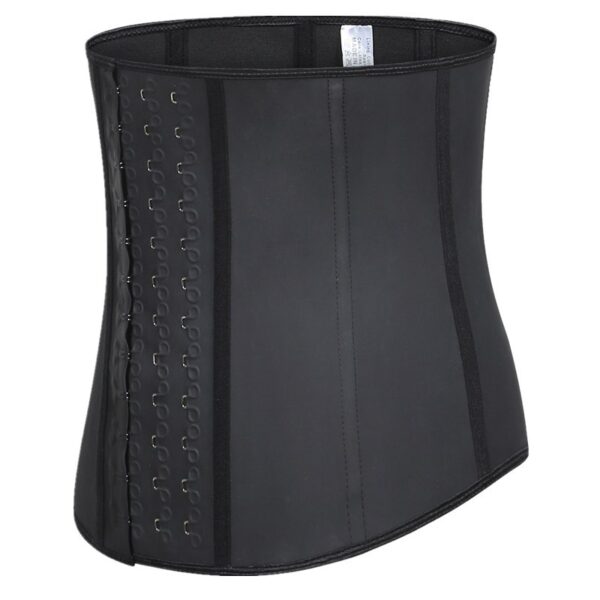 waist trainer rubber compression buckle girdle waist tight latex corset Latex shapewear waistband